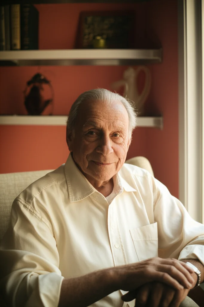 Grandfather in a family photo