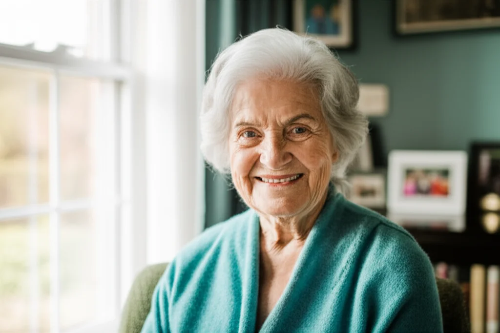 Grandmother in a family photo